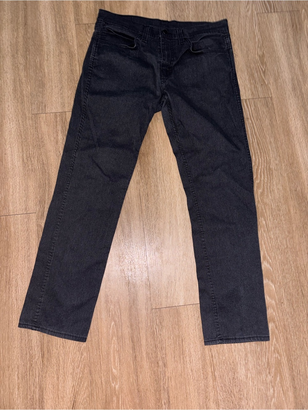 Levis 511 Slim Fit Jeans Mens 34x32 Black Stretch Denim Dark Wash b88